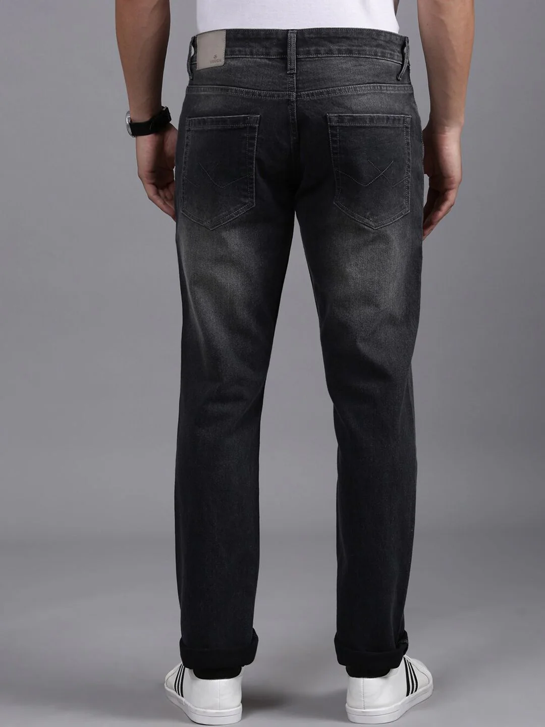Striking Slim Fit Grey Jeans - Image 3