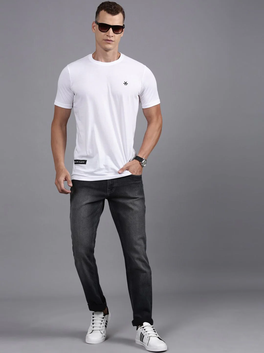 Striking Slim Fit Grey Jeans - Image 4