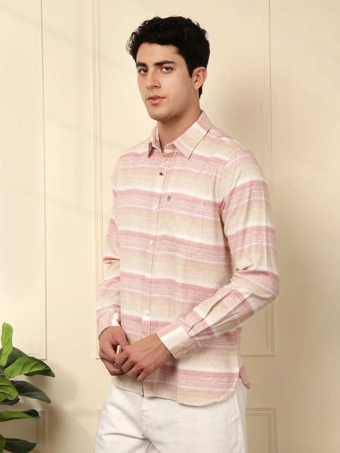 Striped Comfort Cotton Shirt - Image 4