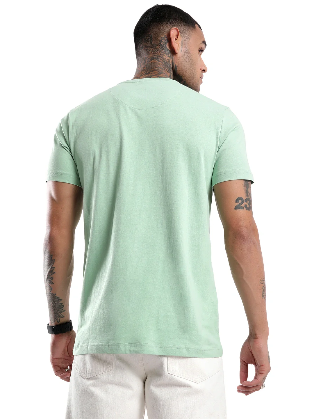 Striped Drip Printed T-Shirt - Image 3