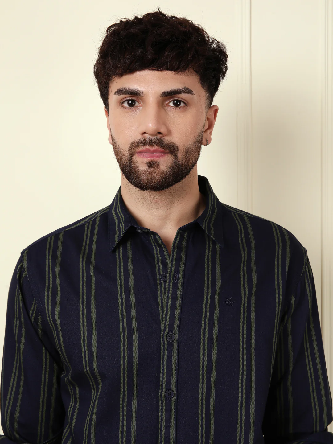 Sharp Striped Comfort Fit Shirt | Green - Image 5