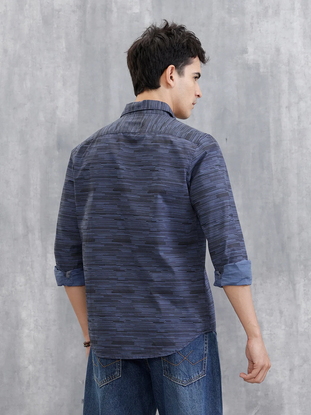 Striped AOP Shirt | Blue - Image 3