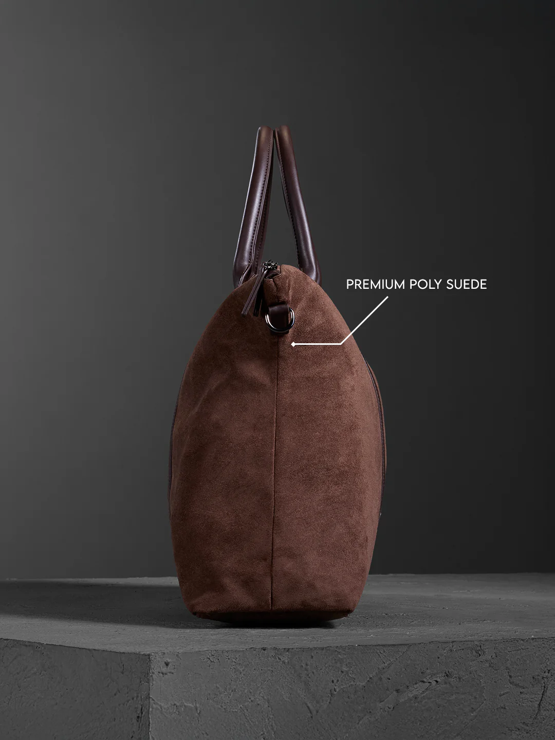 Suede Weekender Duffle | Brown (55L) - Image 3