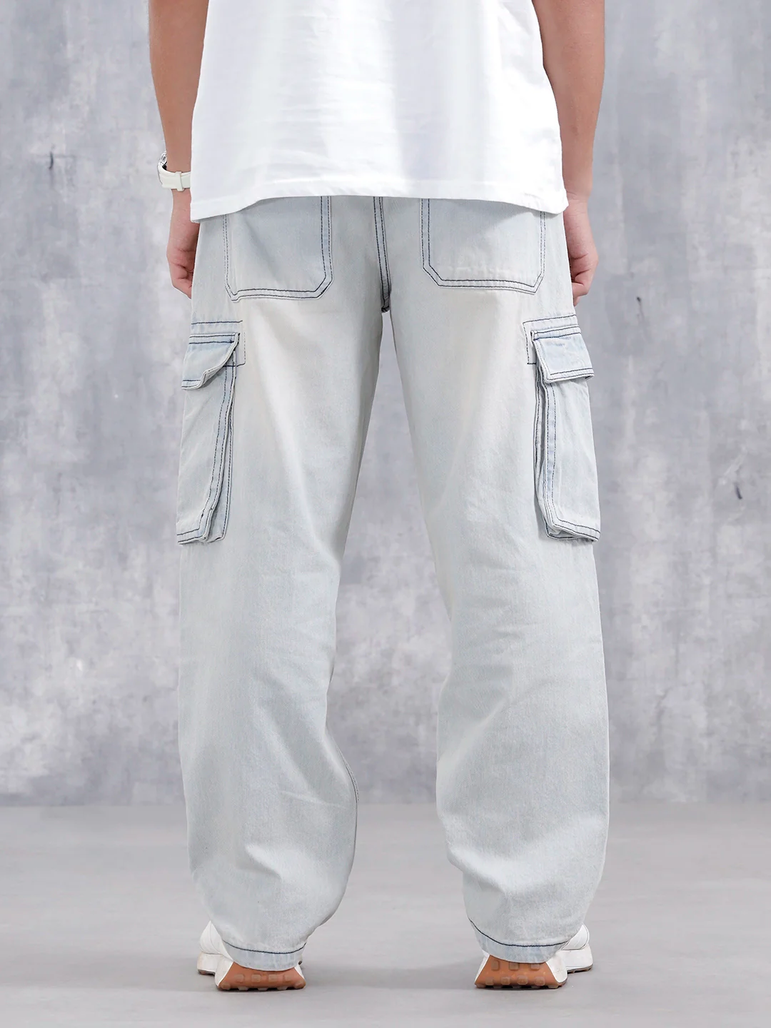 Superstone Wash Loose Cargo Fit Jeans | Super Stone - Image 3