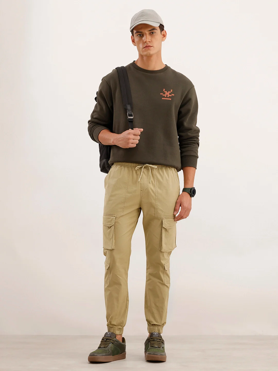 Textured Cargo Jogger | Khaki - Image 2