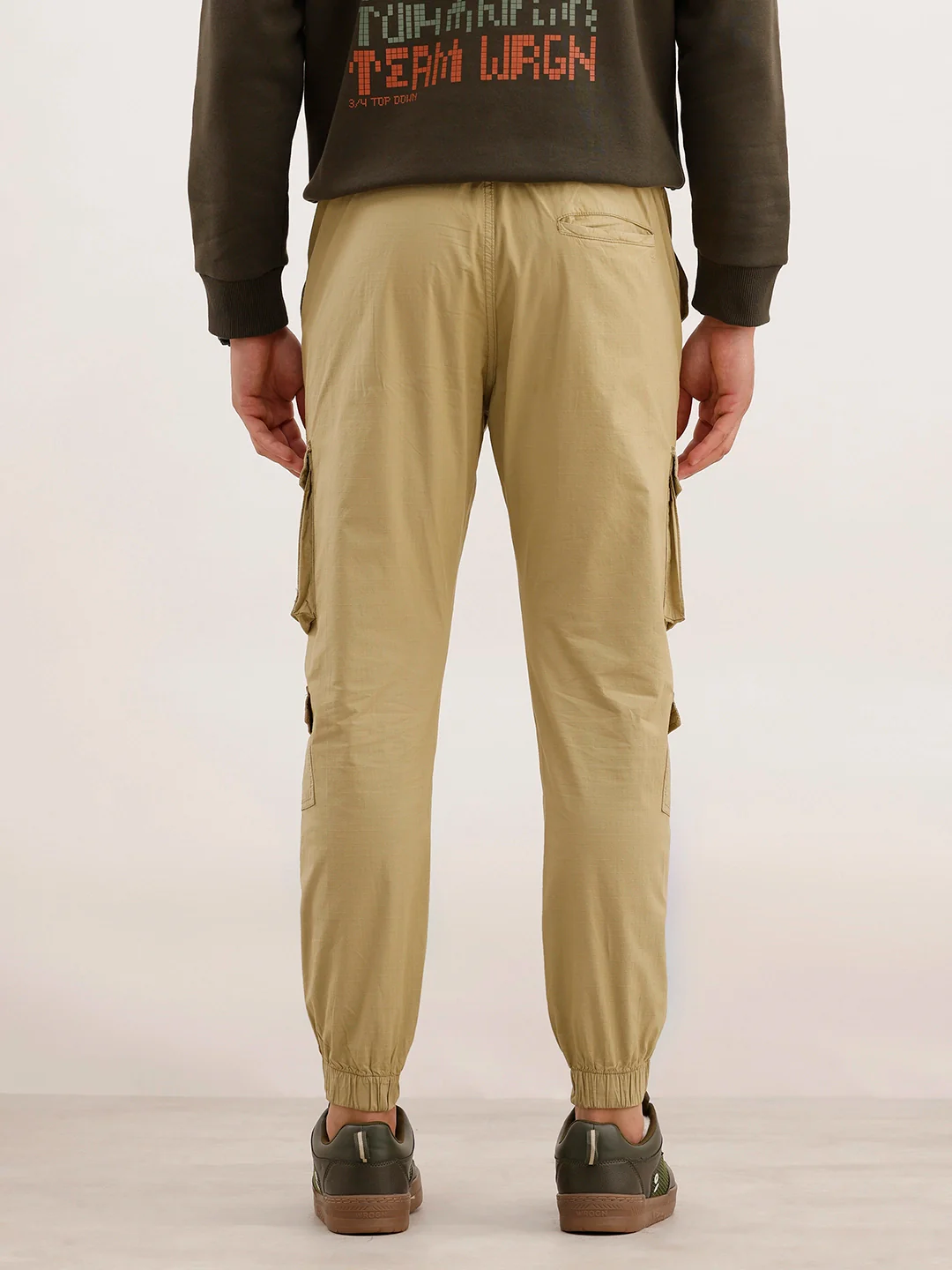 Textured Cargo Jogger | Khaki - Image 3