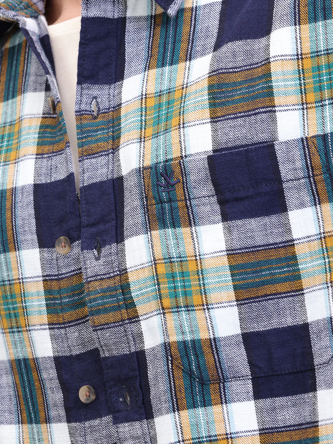 Textured Checkered Shirt | Green - Image 4