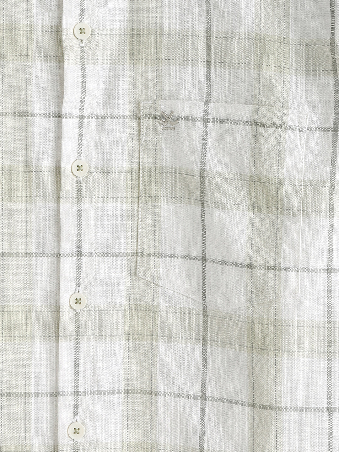 Textured Cotton Slub Shirt | Green - Image 3