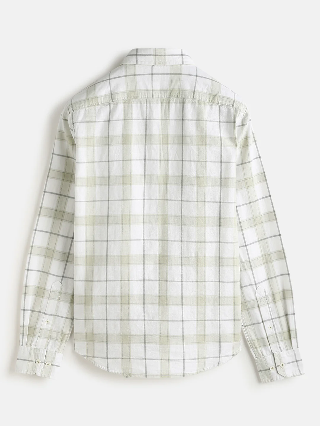 Textured Cotton Slub Shirt | Green - Image 4