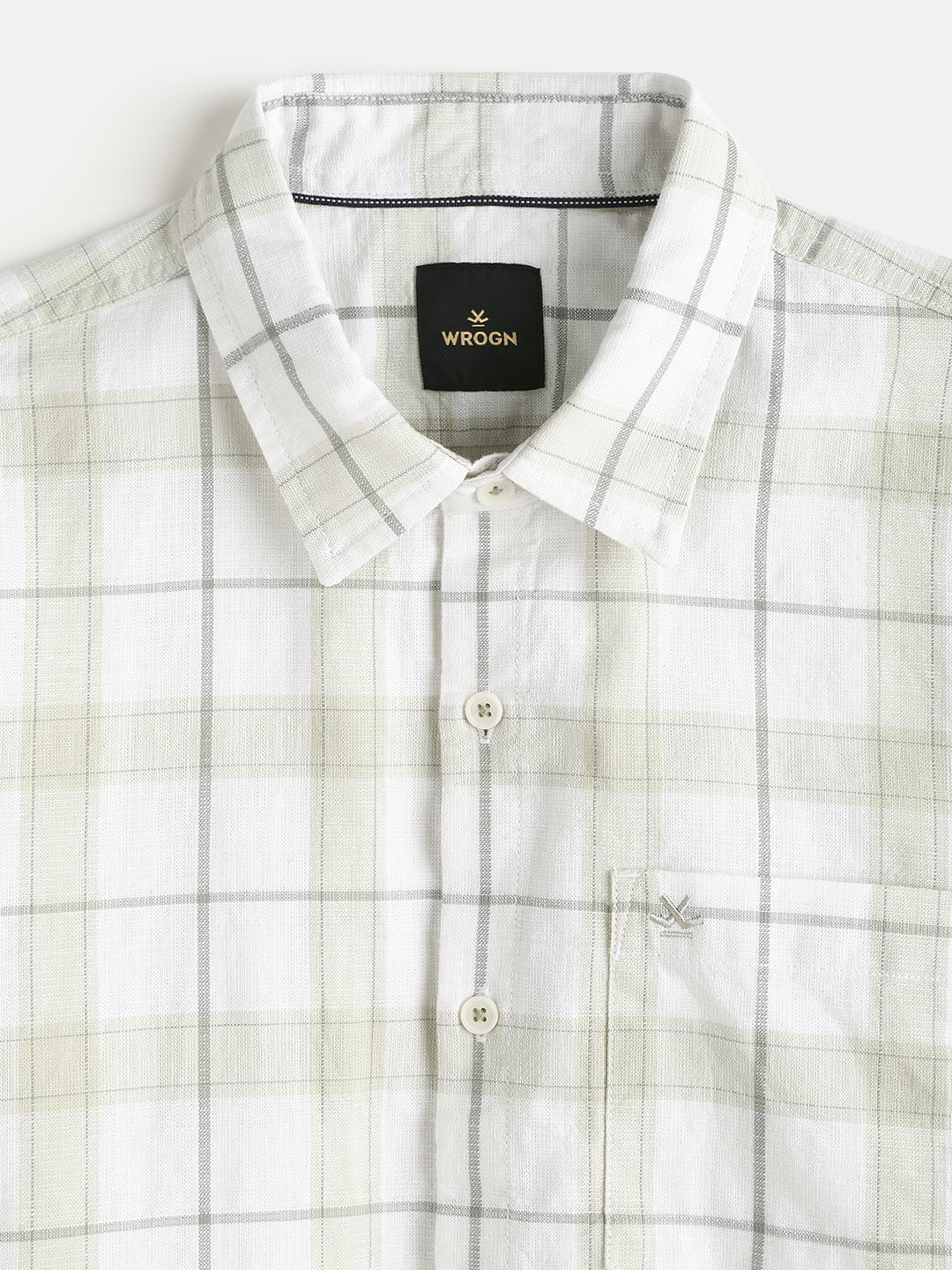 Textured Cotton Slub Shirt | Green - Image 5