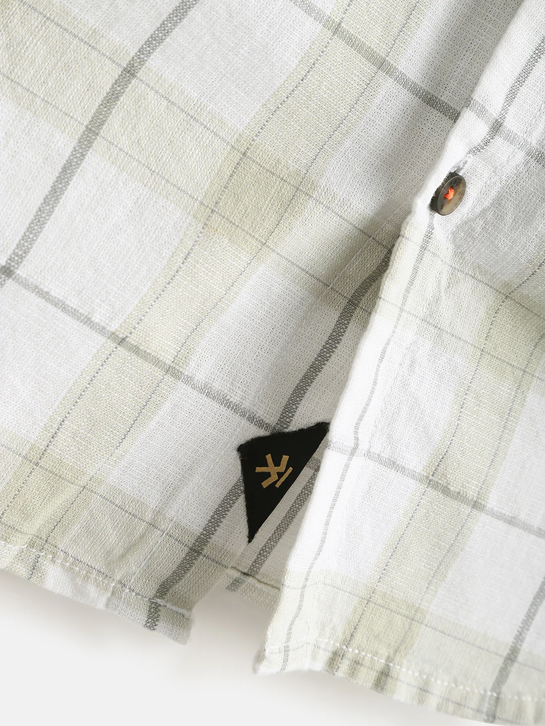 Textured Cotton Slub Shirt | Green - Image 6