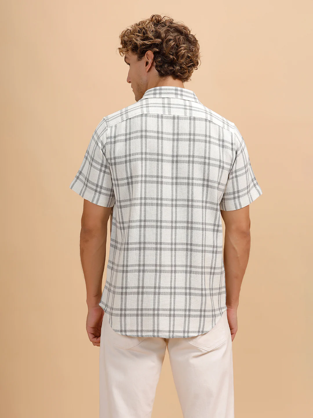 Textured Short Sleeve Shirt | Grey - Image 3