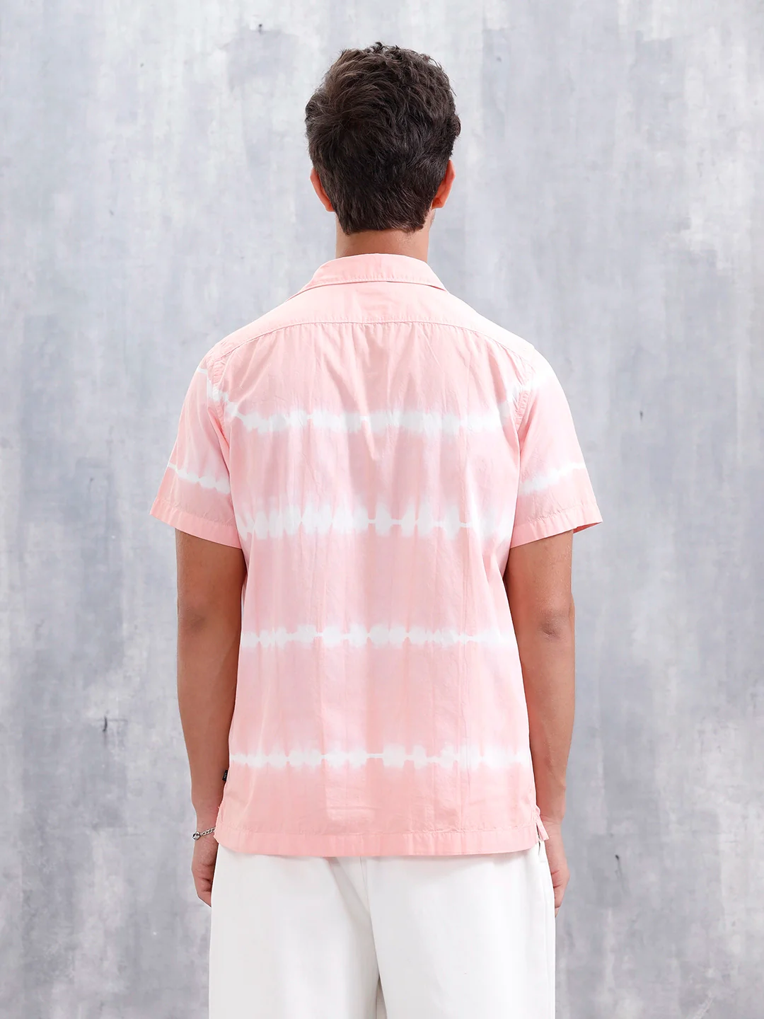 Tie Dye Printed Regular Fit Shirt | Pink - Image 3
