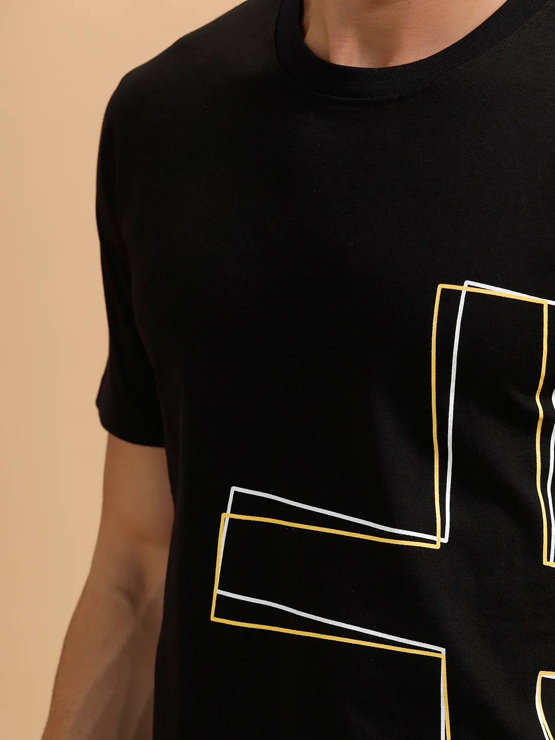 Tilt Shift Logo Printed T-Shirt | Black - Image 5