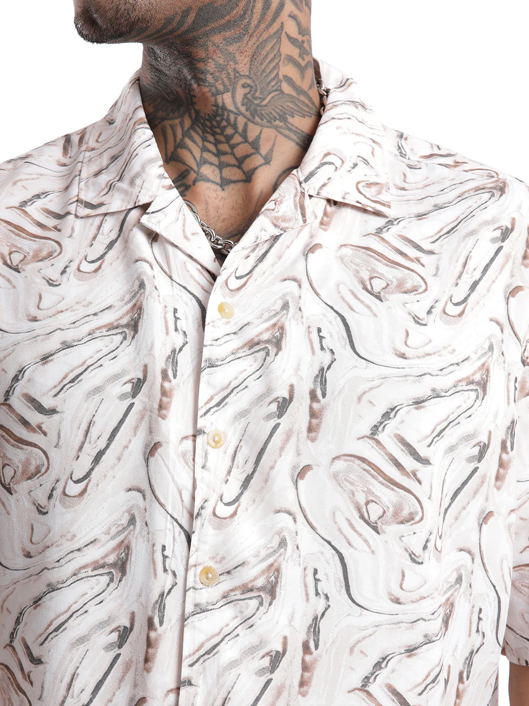Timeless Viscose Brown AOP Shirt - Image 5