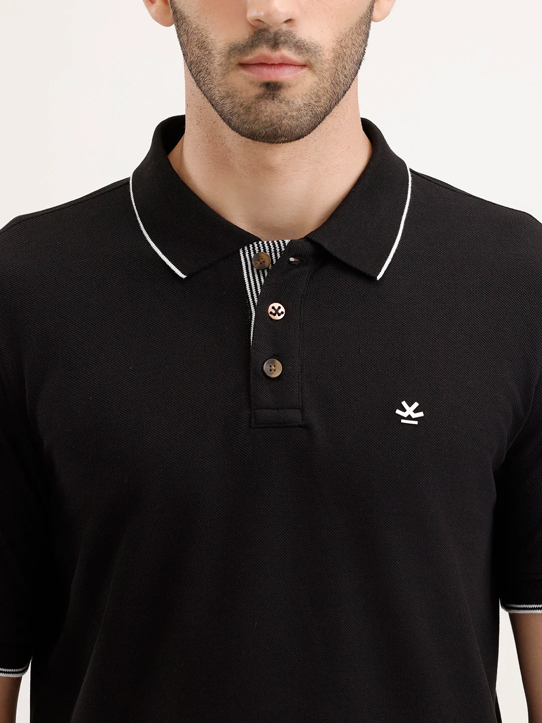 Tipping Collar Slim Fit Polo T-Shirt | Black - Image 5