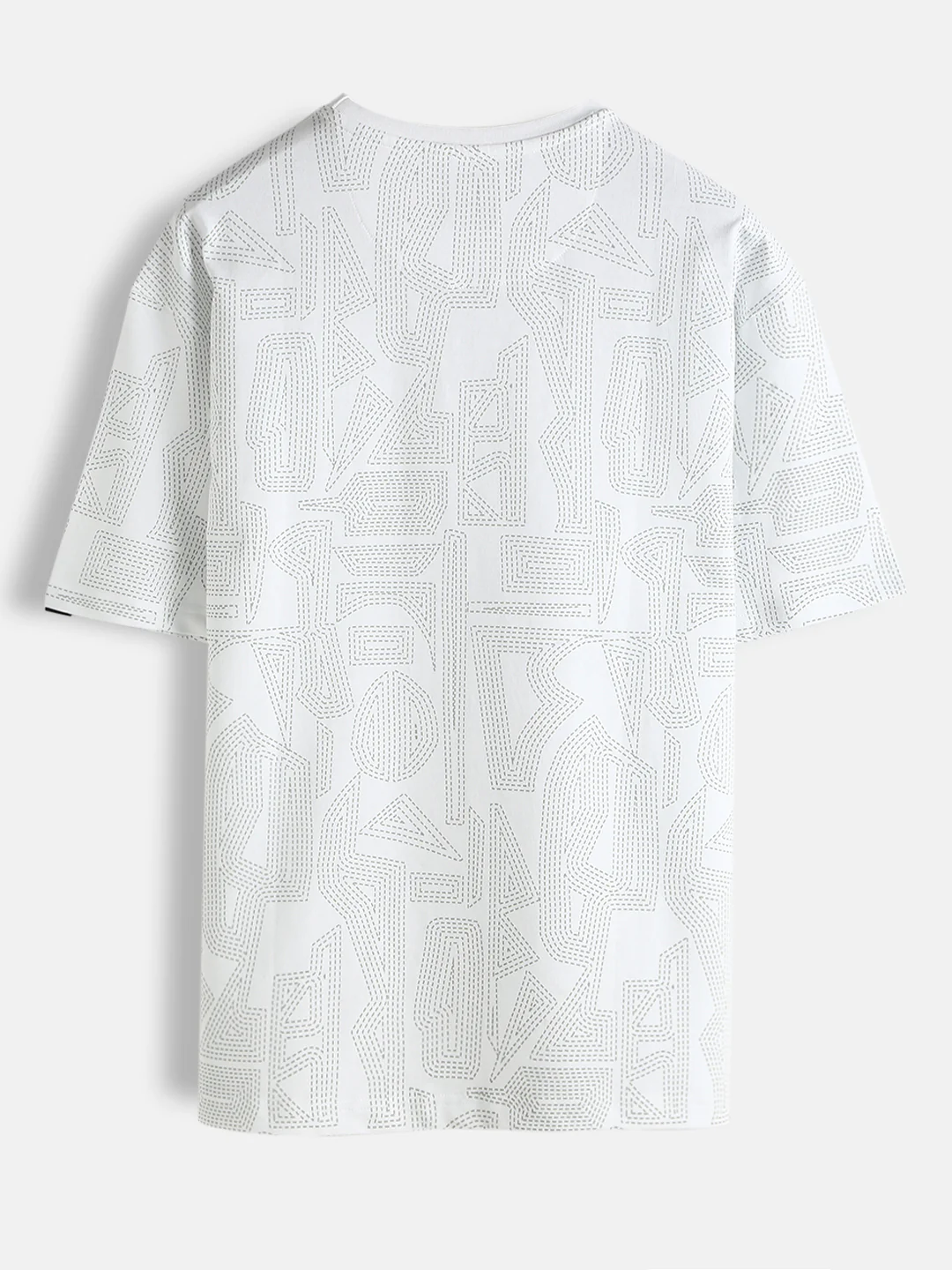 Tonal AOP Oversized T-Shirt | White - Image 4