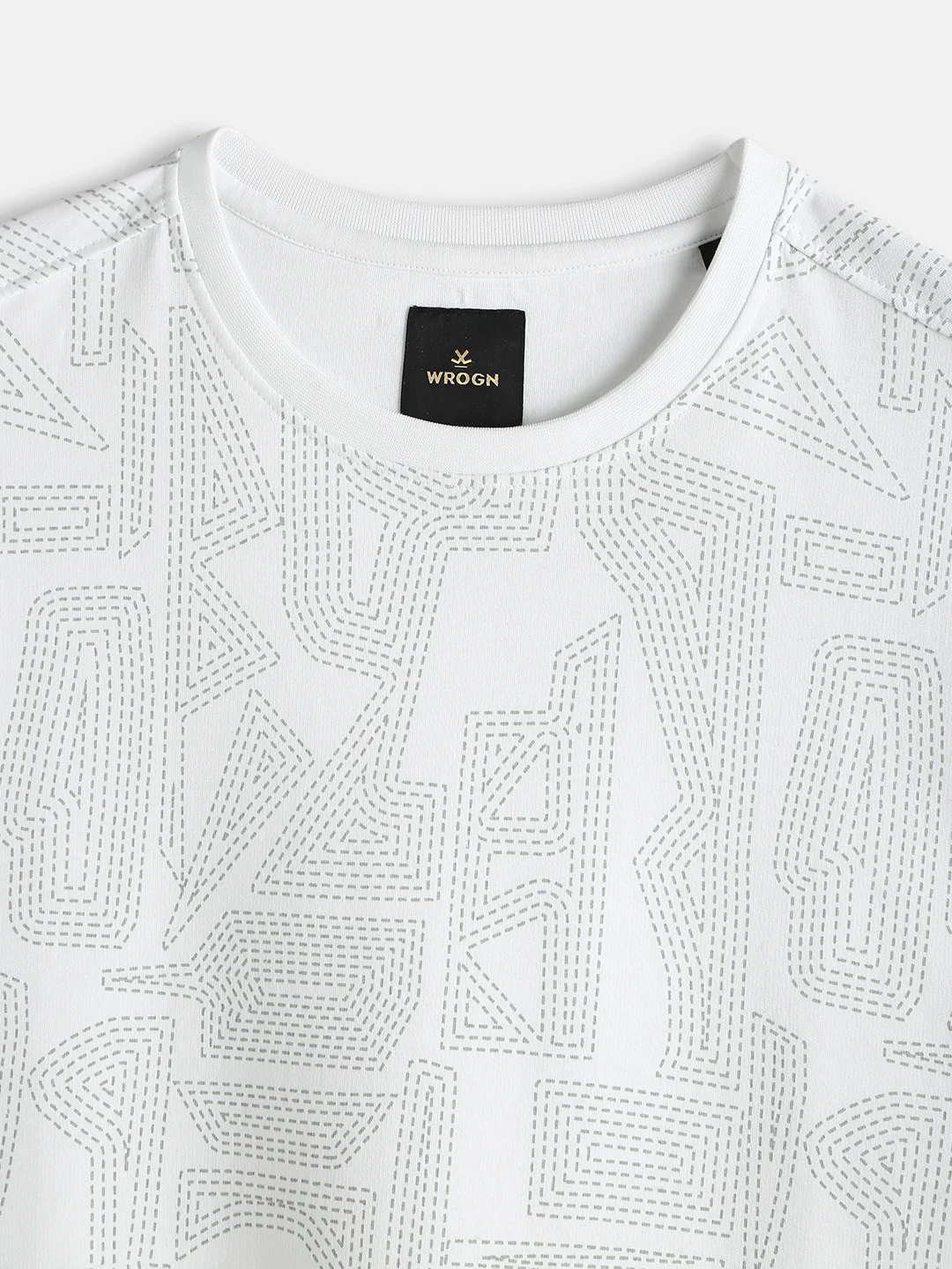 Tonal AOP Oversized T-Shirt | White - Image 5