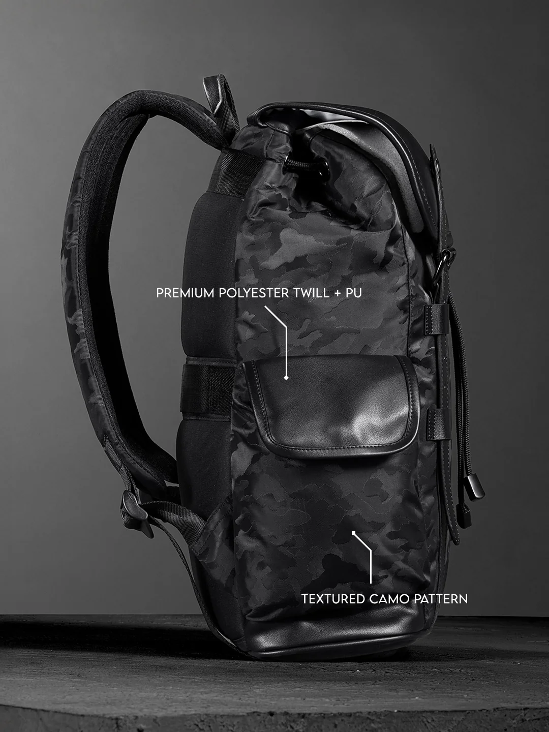 Tonal Camo Backpack | Black (30L) - Image 3