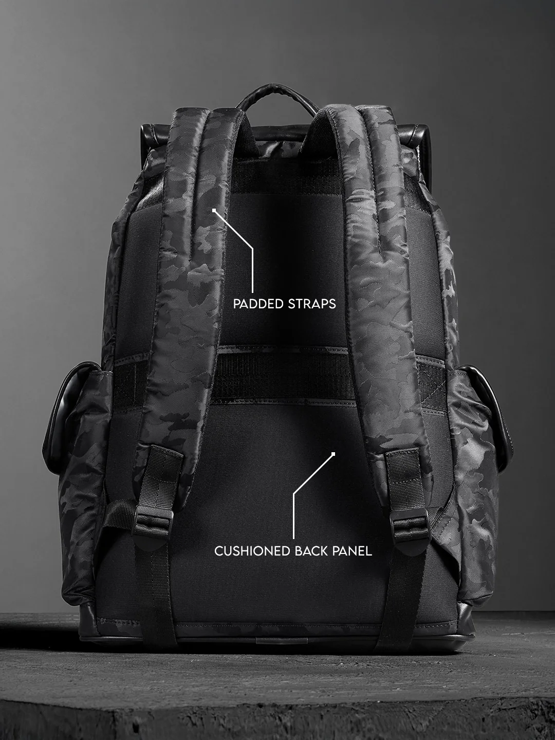 Tonal Camo Backpack | Black (30L) - Image 6