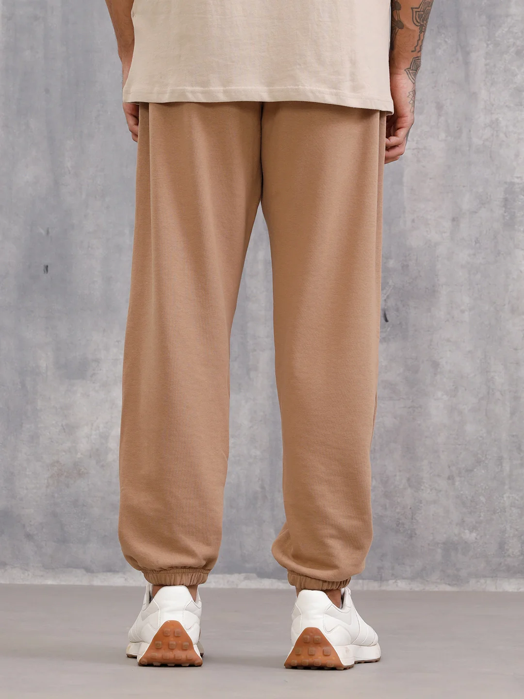 Tonal Colourblock Comfort Fit Jogger | Brown - Image 3