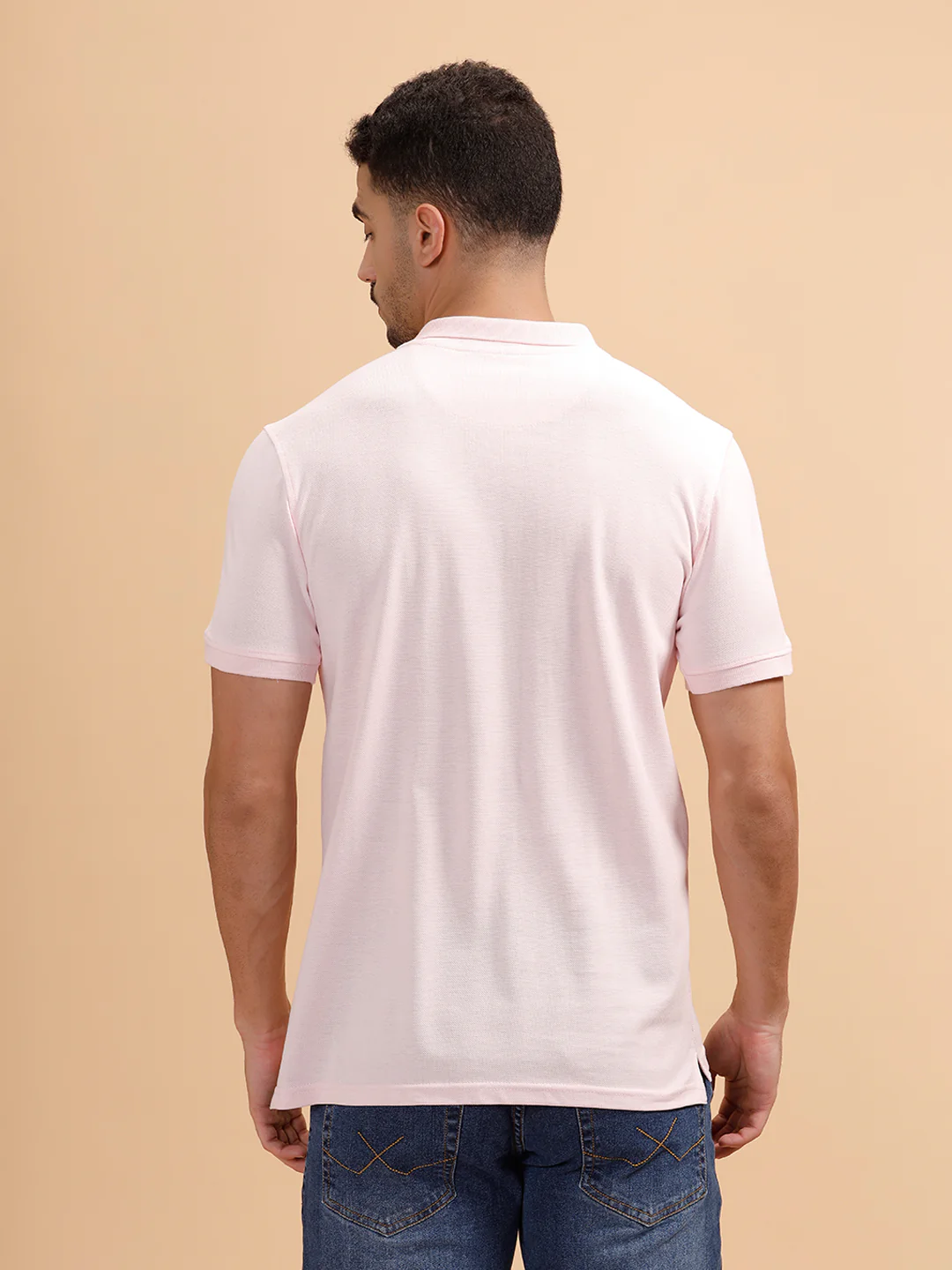 Tonal Logo Printed Slim Fit Polo T-Shirt I White - Image 3