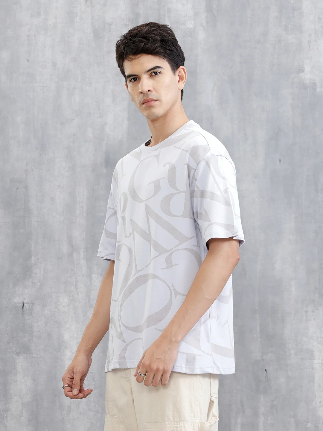 Typography AOP T-Shirt | Purple - Image 4