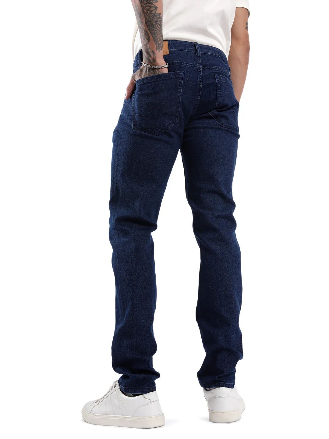 Urban Dark Blue Denim Jeans - Image 3