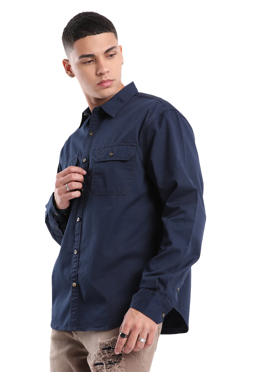 Urban Navy Long Sleeve Shirt - Image 4