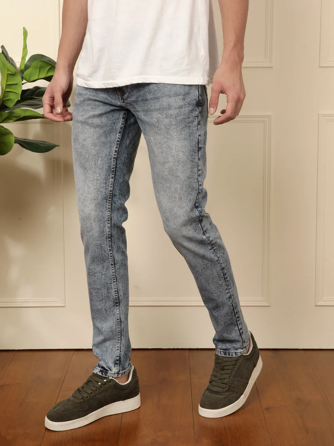 Urban Skinny Fit Denim Jeans in Blue - Image 4