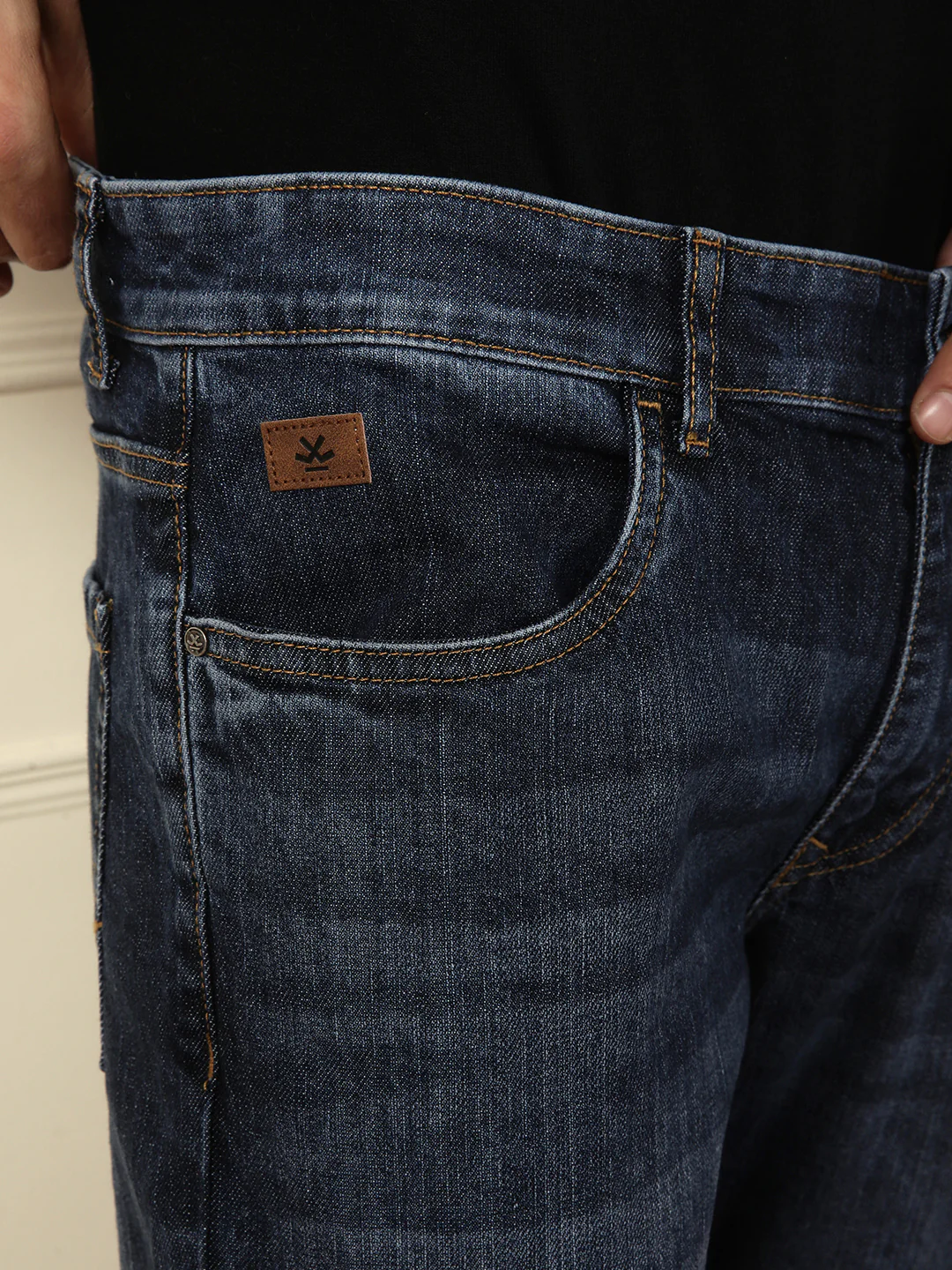Faded Slim Fit Jeans | Blue - Image 5