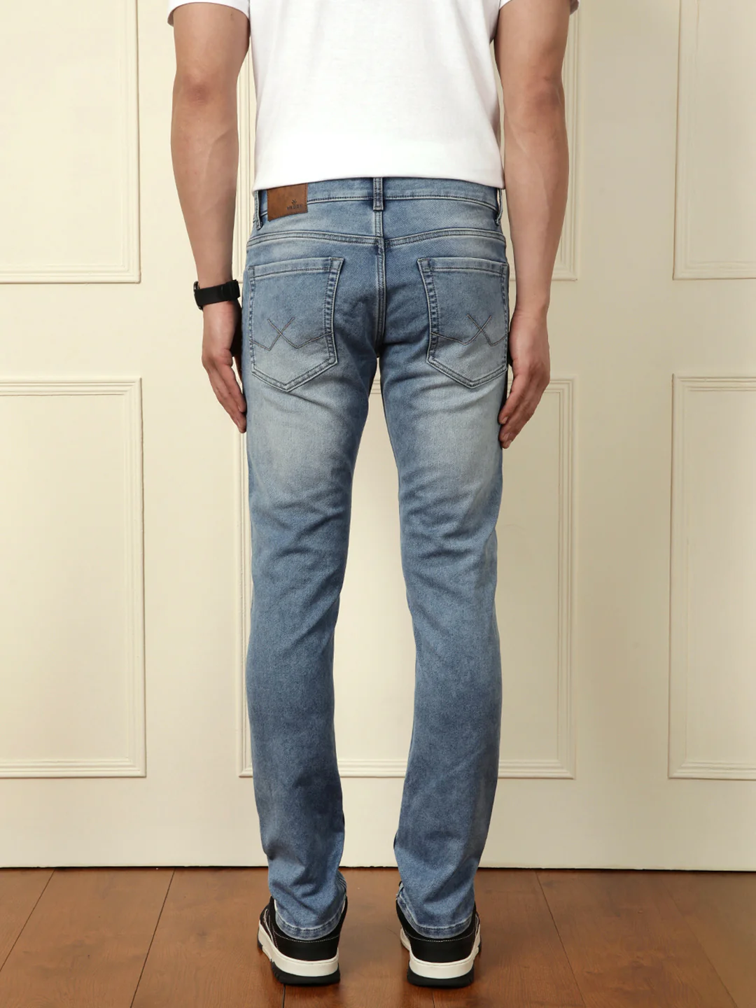 Faded Slim Fit Jeans | Light Grey - Image 3