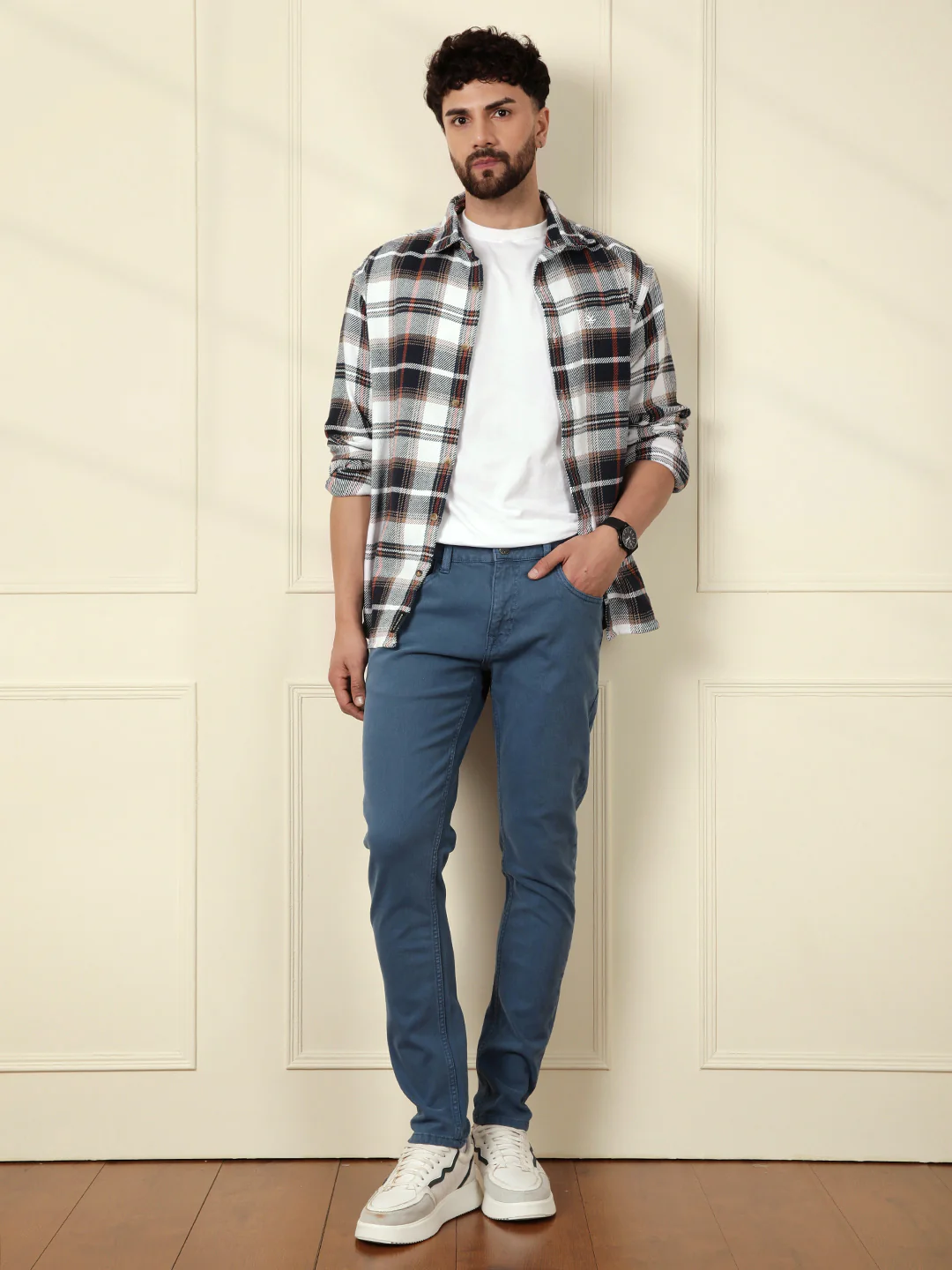 Slim Tapered Coloured Denim Jeans | Blue - Image 2