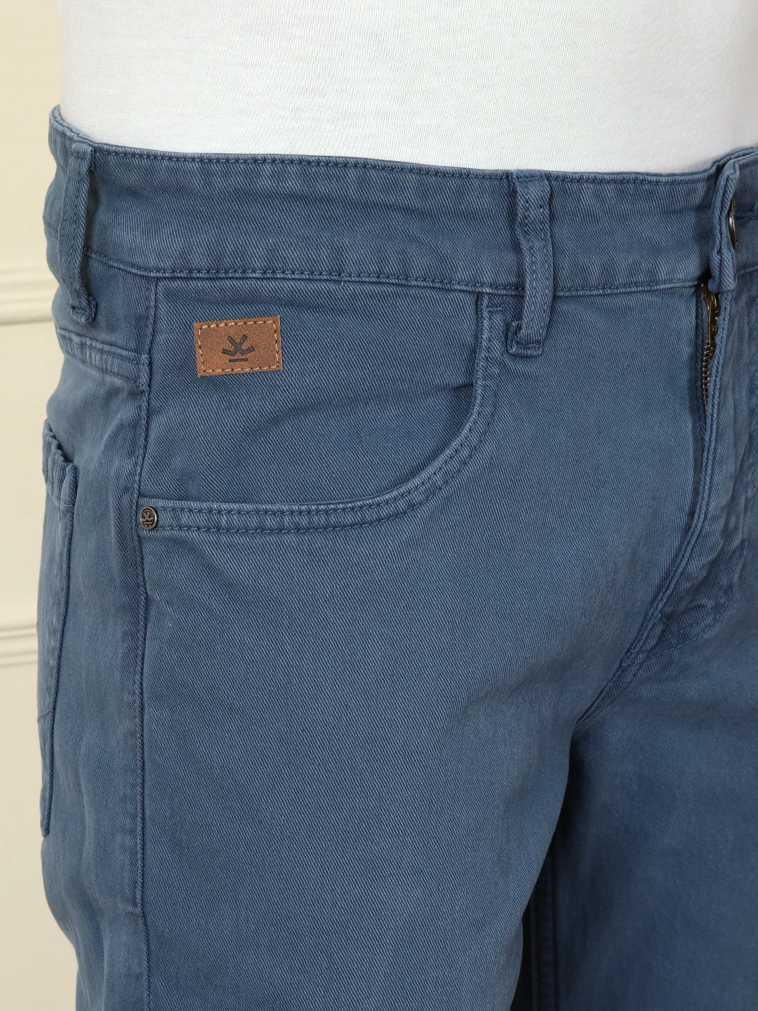 Slim Tapered Coloured Denim Jeans | Blue - Image 5