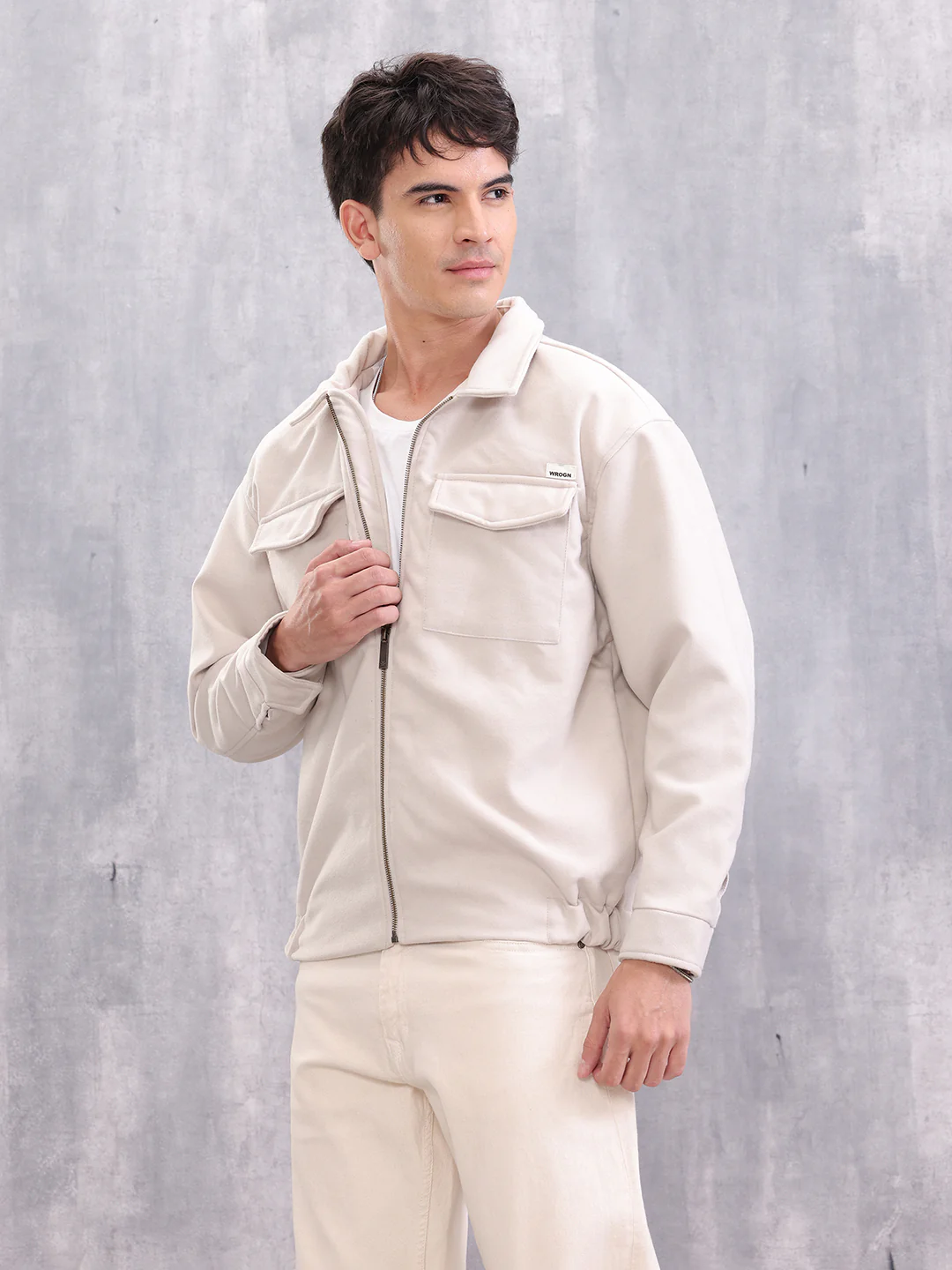 Utility Oversized Jacket I Off White - Image 4
