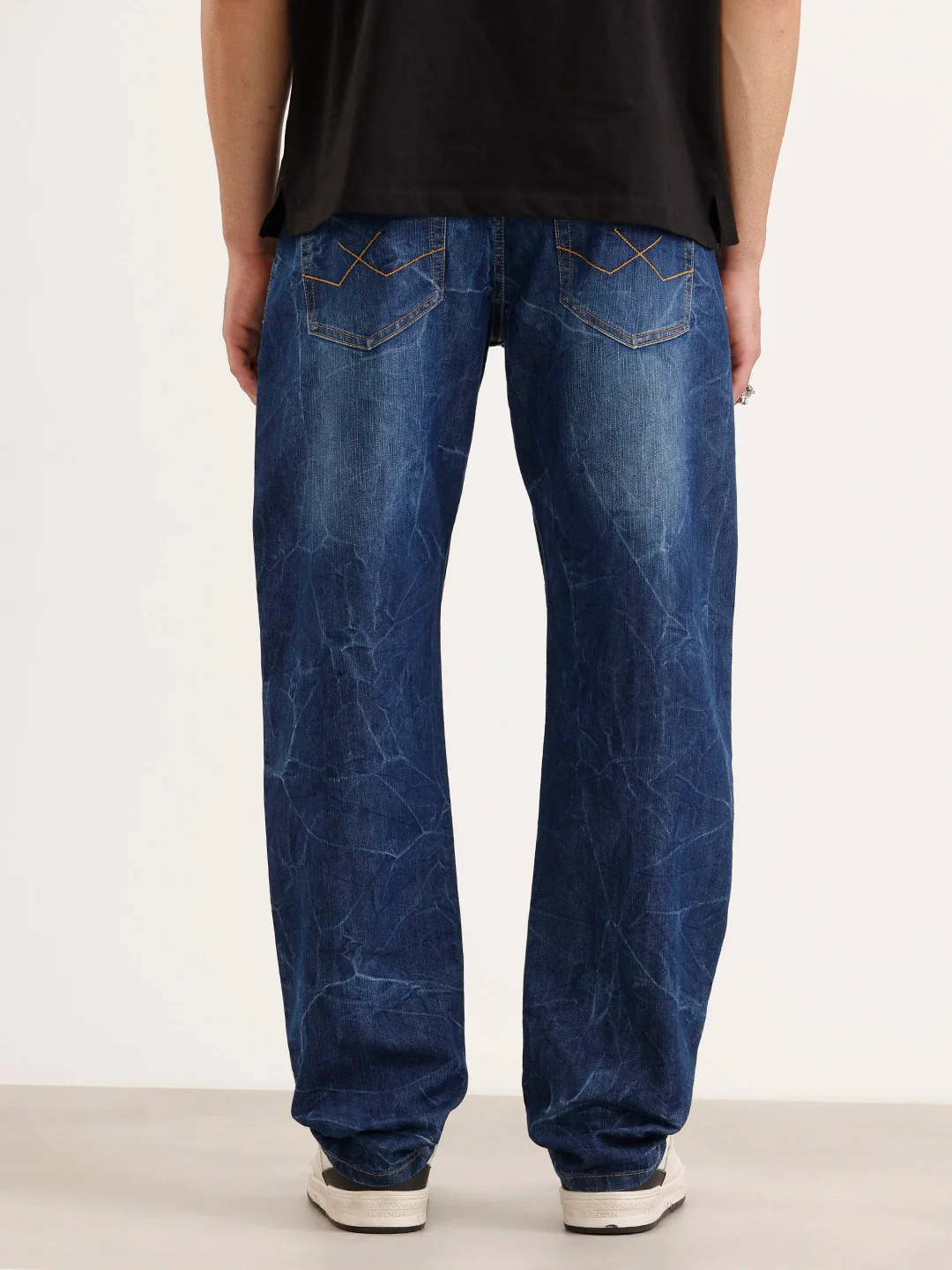 Washed Anti Fit Denim Jeans | Blue - Image 3