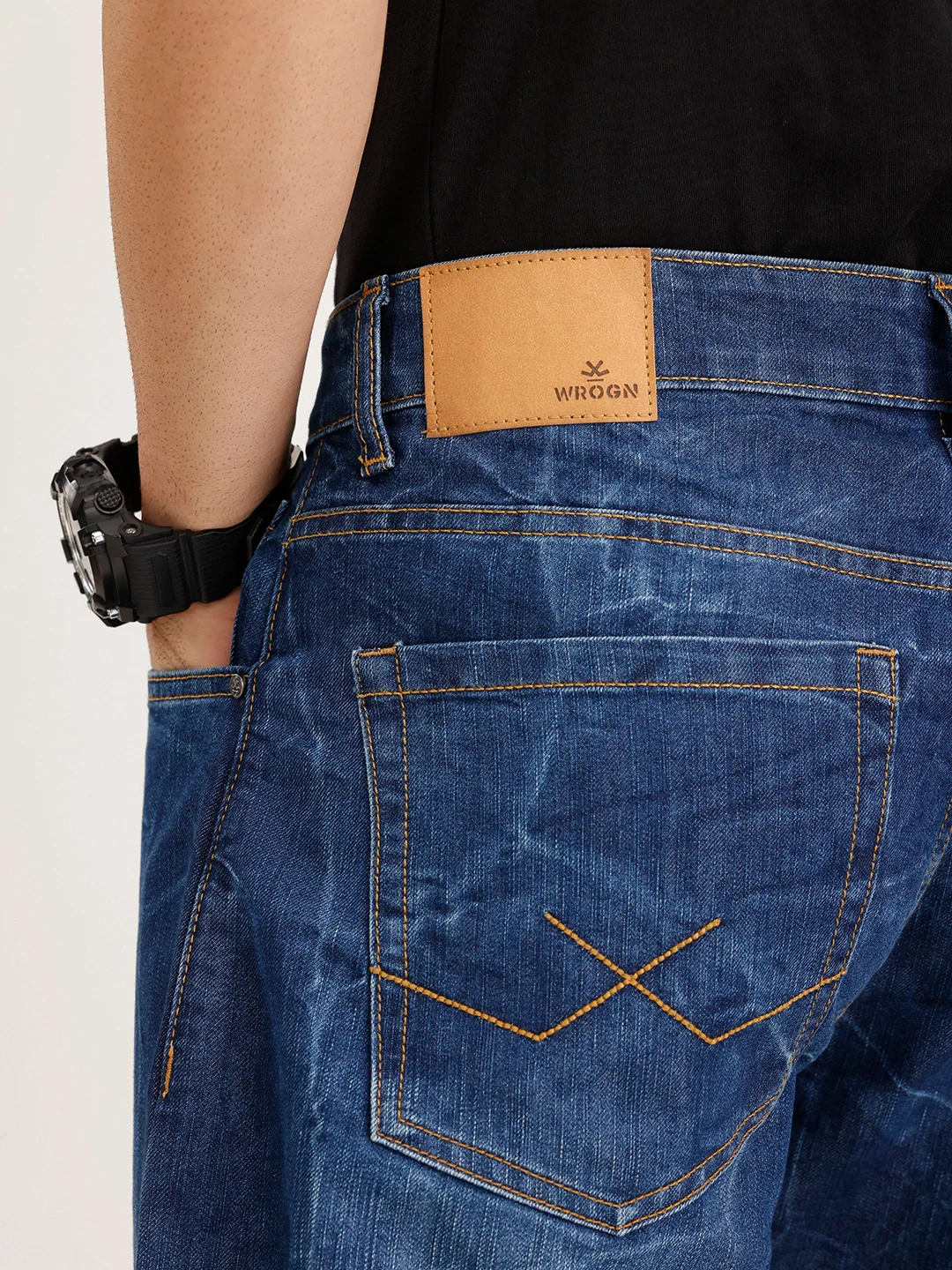 Washed Anti Fit Denim Jeans | Blue - Image 6