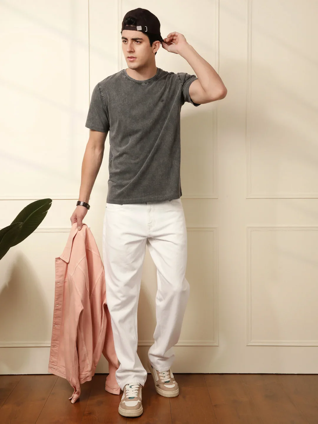 Washed Charcoal Slim Fit T-Shirt - Image 2