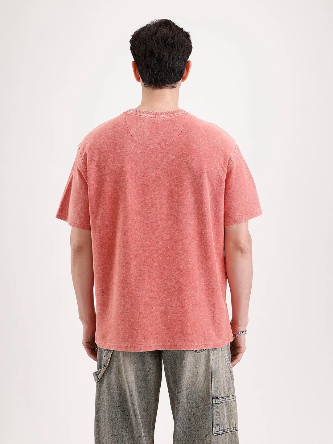Washed Embroidery Patch T-Shirt   |  Rust - Image 3