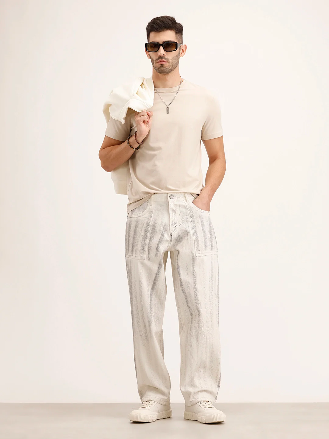 Washed Loose Fit Denim Jeans | Grey - Image 2