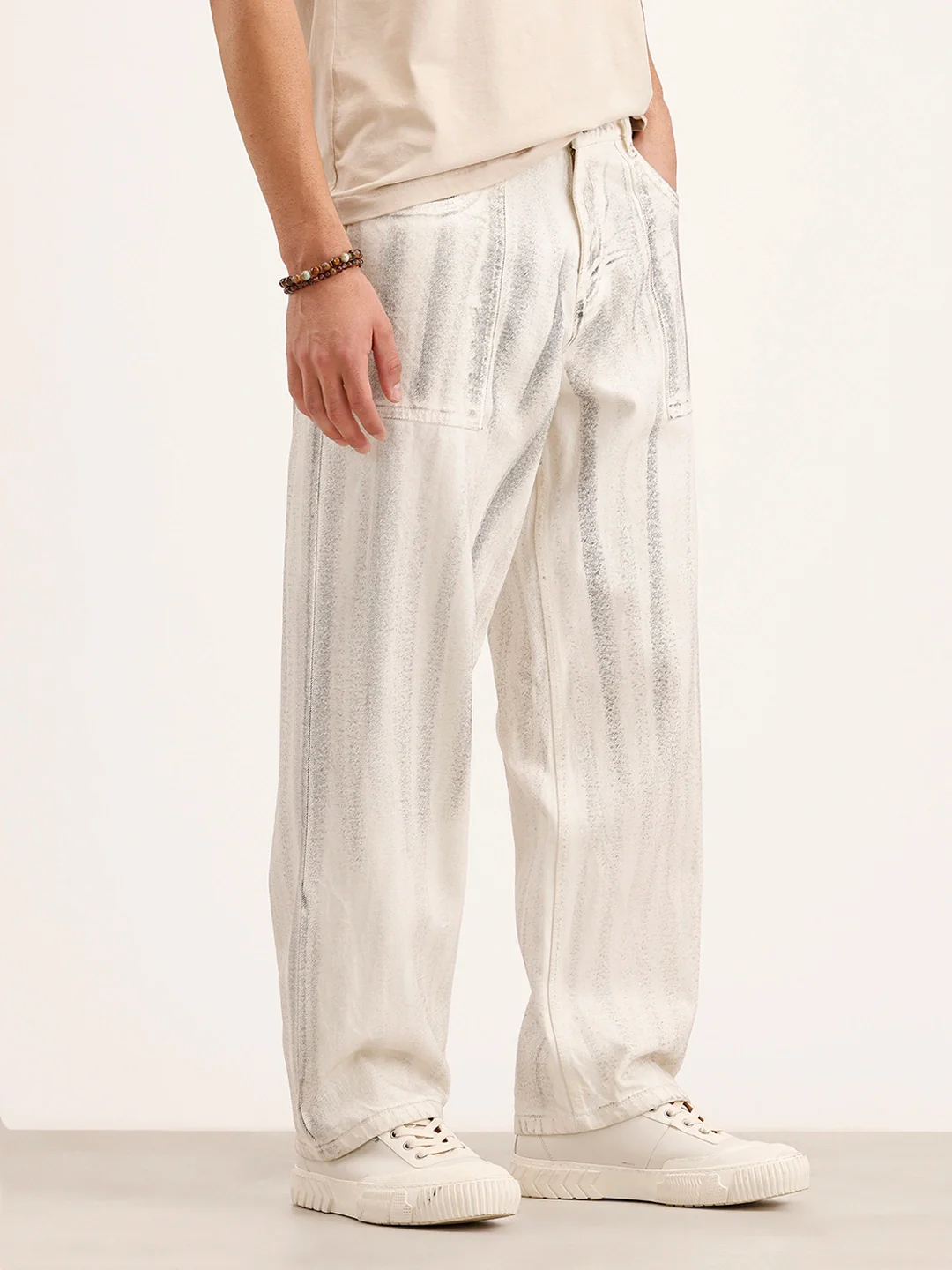 Washed Loose Fit Denim Jeans | Grey - Image 3