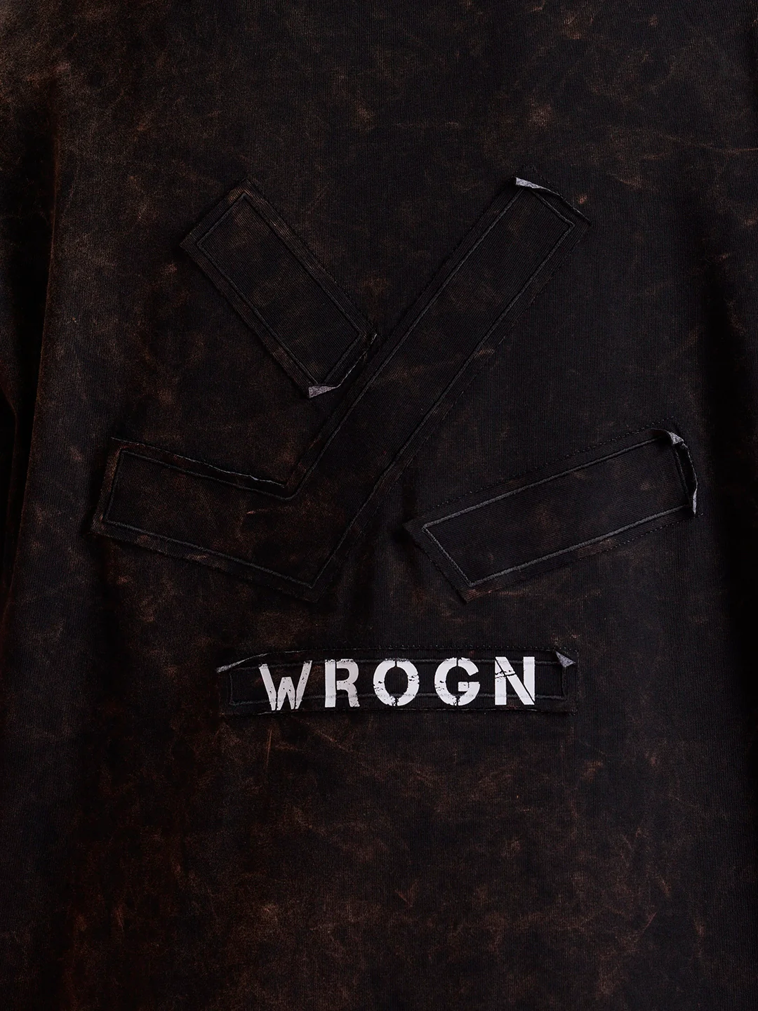 Washed Oversized Fit Tee With Logo Embroidery Patch | Black - Image 6
