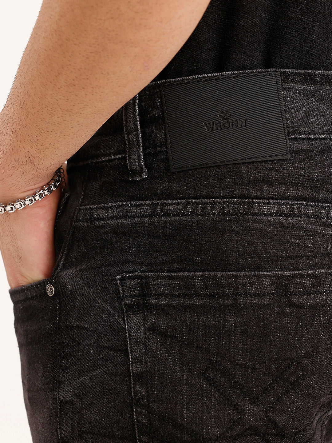 Washed Skinny Crop Denim Jeans | Grey - Image 6