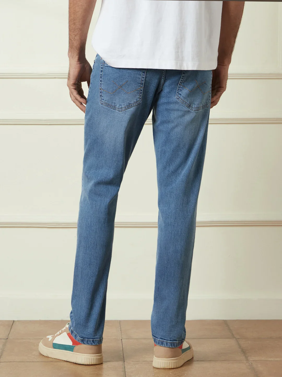 Washed Skinny Crop Jeans | Blue - Image 3