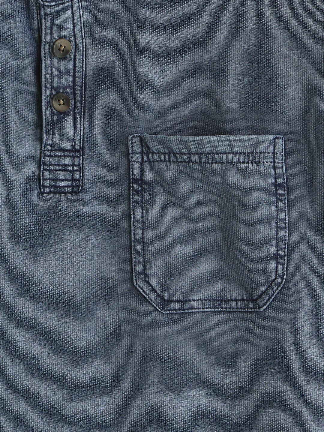 Washed Slim Fit Polo T-Shirt | Navy Blue - Image 5