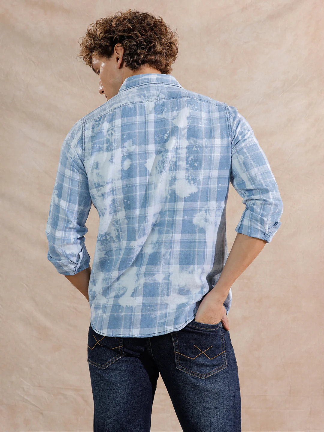 Washed Slim Fit Shirt | Light Blue - Image 3