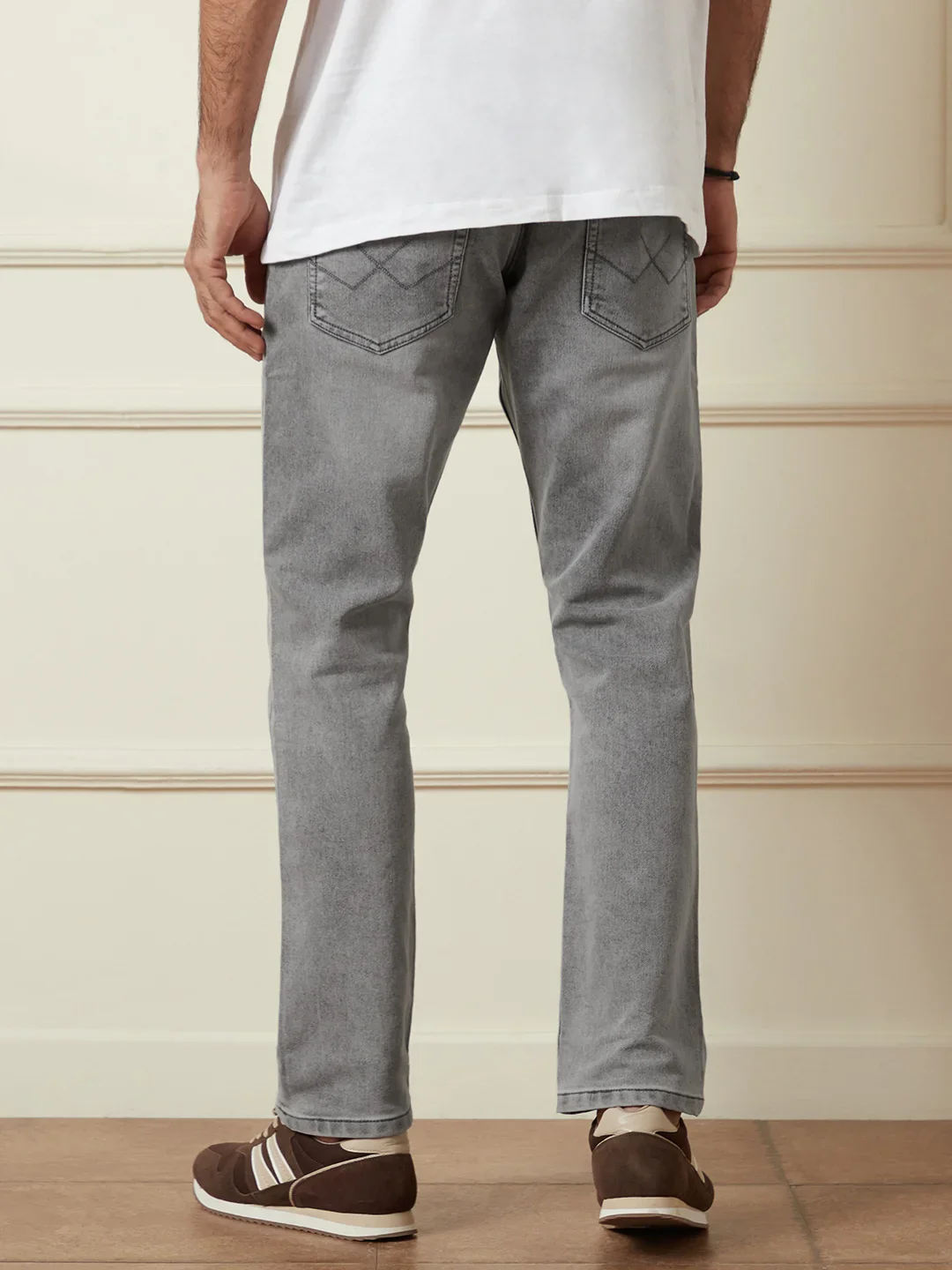 Washed Straight Fit Jeans | Grey - Image 3