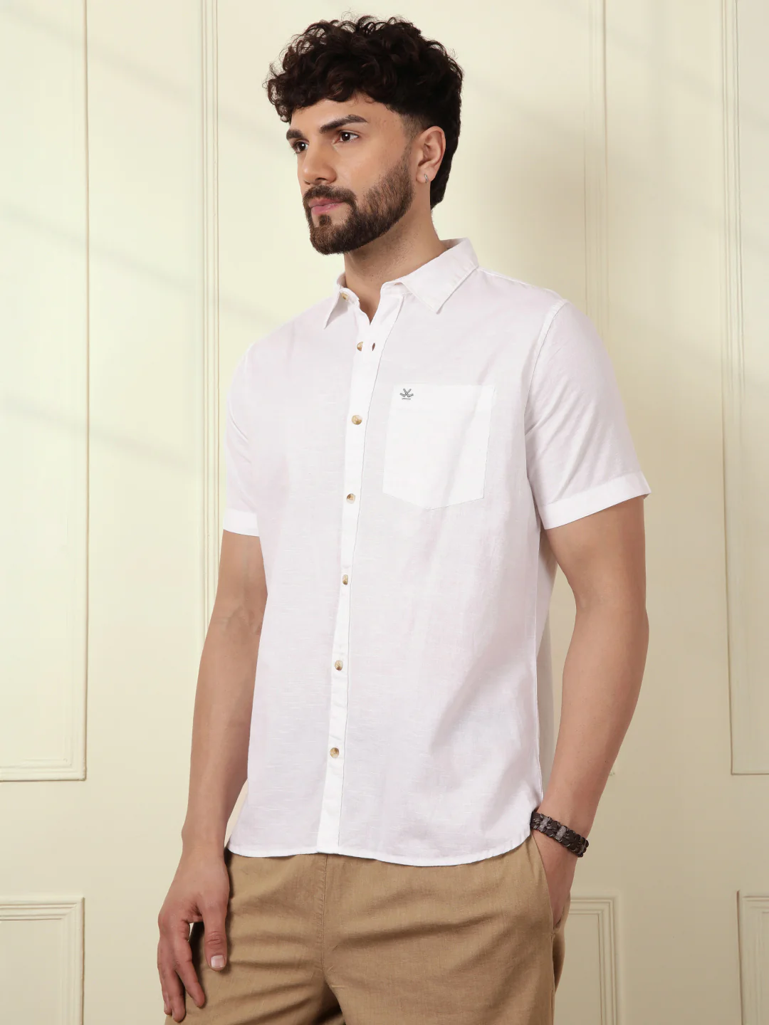 Classic Regular Fit Solid Shirt | White - Image 4
