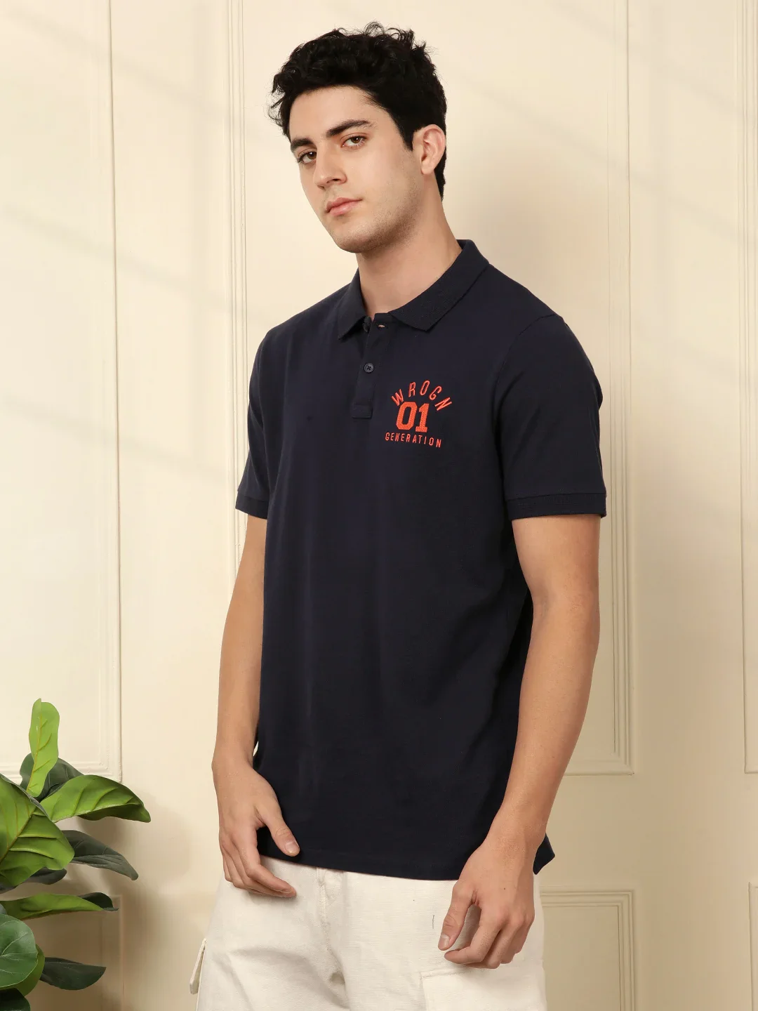 Wrogn 01 Blue Polo T-Shirt - Image 4