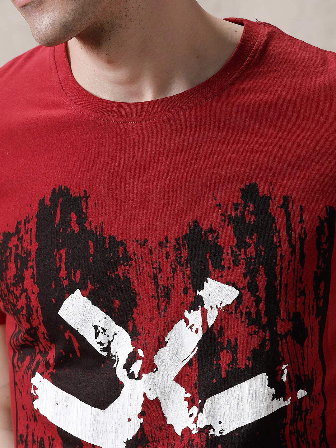 Wrogn Brush Stroke Printed T-Shirt - Image 5